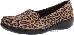 Clarks mujer Mocasines clarks ashland jam de ante de leopardo tostado para mujer BPDZ202907 gamuza de leopardo bronceado