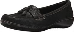 Clarks mujer Mocasines Clarks Black Interest Ashland Bubble para mujer BPDZ201137 interés negro