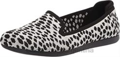 Clarks mujer mocasines clarks carly dream de punto de interés blanco negro para mujer BPDZ202956 punto de interés negro blanco