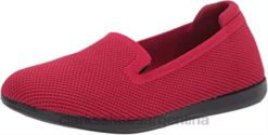 Clarks mujer Mocasines Clarks Carly Dream de punto rojo para mujer BPDZ201115 punto rojo