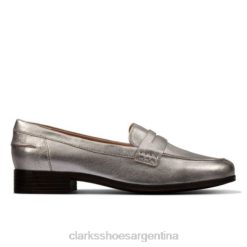 Clarks mujer mocasines clarks hamble plateado metalizado BPDZ204339 plata metalizada