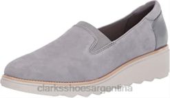 Clarks mujer Mocasines clarks sharon dolly de ante gris claro para mujer BPDZ201467 ante gris claro