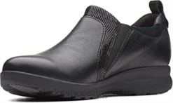 Clarks mujer Mocasines clarks un adorn con cremallera para mujer en negro BPDZ201411 negro