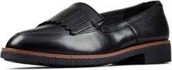 Clarks mujer mocasines griff kilt para mujer clarks negro BPDZ20671 cuero negro