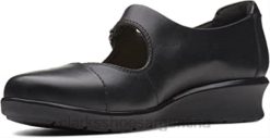 Clarks mujer mocasines henley esperanza mujer clarks negro BPDZ20597 cuero negro