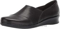 Clarks mujer mocasines Hope Porter para mujer de cuero negro clarks BPDZ201358 cuero negro