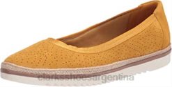 Clarks mujer mocasines planos clarks serena kellyn de gamuza baja yel para mujer BPDZ201323 gamuza amarilla