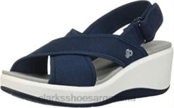 Clarks mujer Sandalia clarks step cali cove de textil azul marino para mujer BPDZ202379 textil azul marino