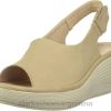 Clarks mujer sandalia con cuña reedly shaina para mujer clarks sand nubuck BPDZ201167 nubuck arena