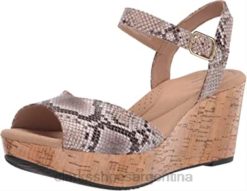 Clarks mujer sandalia cuña annadel mystic mujer clarks natural serpiente sintética BPDZ202301
