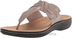 Clarks mujer sandalia plana mujer laurieann rae taupe metalizado sintetico clarks BPDZ20430