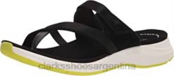 Clarks mujer sandalia plana solan surf mujer clarks piel serraje negro BPDZ20685 gamuza negra