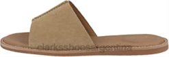 Clarks mujer sandalias clarks karsea mule para mujer ante color canela claro BPDZ2029 gamuza color canela claro