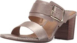 Clarks mujer Sandalias Clarks Ralene Rose Champagne de piel metalizada para mujer BPDZ202344
