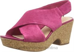 Clarks mujer Sandalias con tira al tobillo Clarks 261479264 para mujer rosa BPDZ201818