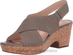 Clarks mujer sandalias de cuña maritsa lara de nobuk salvia para mujer clarks BPDZ201900 nubuck salvia