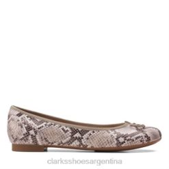Clarks mujer serpiente natural flor de alta costura clarks BPDZ203939 serpiente natural