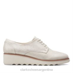 Clarks mujer sharon noel clarks plateados metálicos BPDZ203910 plata metalizada