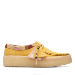 Clarks mujer taza clarks wallabee de nubuck amarillo bajo BPDZ203379 nubuck amarillo