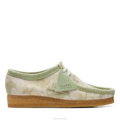 Clarks mujer wallabee clarks verde floral BPDZ203343 flores verdes