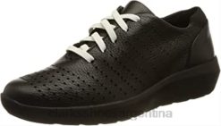 Clarks mujer Zapatilla clarks kayleigh aster de piel negra para mujer BPDZ20280 cuero negro