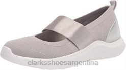 Clarks mujer Zapatilla clarks nova sol para mujer de punto gris claro BPDZ201501 punto gris claro