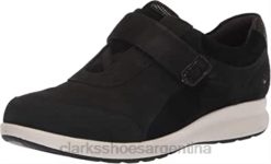 Clarks mujer Zapatillas bajas clarks un adorn lo para mujer combinación de ante nobuck negro BPDZ20378 combinación de ante nobuck negro
