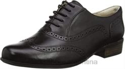 Clarks mujer zapatos brogue clarks hamble oak mujer cuero negro BPDZ20634 cuero negro