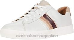 Clarks mujer zapatos clarks un maui band de cuero blanco para mujer BPDZ202753 cuero blanco