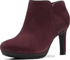 Clarks mujer Zapatos de salón Clarks Ambyr Gem de ante burdeos para mujer BPDZ20185 ante burdeos