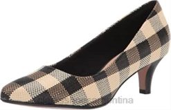 Clarks mujer Zapatos de salón clarks linvale jerica negro a cuadros sintético BPDZ202170