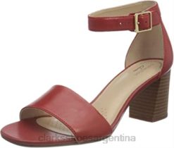 Clarks mujer zapatos de salón jocelynne cam mujer clarks cuero rojo BPDZ202797 cuero rojo