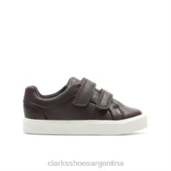 Clarks niños city ​​oasis lo fst f fit clarks de cuero marrón BPDZ204830 cuero marrón