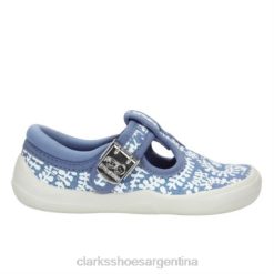 Clarks niños clarks briley bow fst-h fit denim BPDZ204594 mezclilla
