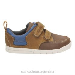 Clarks niños clarks cuero tostado grado walk fst f fit BPDZ204844 cuero marrón