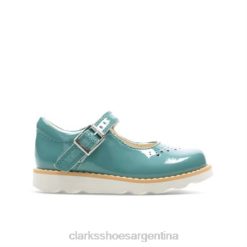 Clarks niños corona salto fst f fit clarks cuero verde azulado BPDZ204621 cuero verde azulado