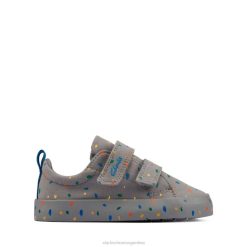 Clarks niños foxing print t clarks lona gris BPDZ203813 lona gris