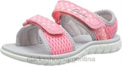 Clarks niños rosa rosa combi rosa combi sandalias de punta abierta para niña surfing tide clarks BPDZ201876