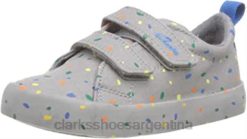 Clarks niños Zapatilla clarks foxing print k para niño lona gris BPDZ20226 lona gris