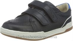 Clarks niños Zapatilla clarks niño fawn solo t de piel azul marino BPDZ202691 cuero azul marino