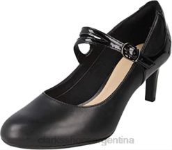 Clarks unisexo bailarina reece zapatos de cuero negro clarks negro BPDZ201437 negro