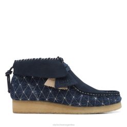 Clarks unisexo botas clarks wallabee azul marino sashiko BPDZ206059 sashiko azul marino