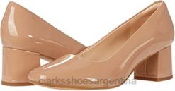 Clarks unisexo charol praliné clarks sheer 55 corte BPDZ20683 patente de praliné