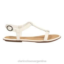 Clarks unisexo clarks de cuero blanco risi hop BPDZ204291 cuero blanco
