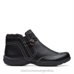 Clarks unisexo clarks de cuero negro rosevilleaster BPDZ204152 cuero negro