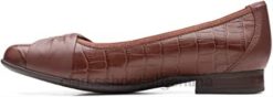 Clarks unisexo clarks deseo rubor cuero de cocodrilo bronceado oscuro BPDZ2037