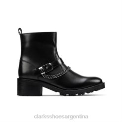 Clarks unisexo clarks roseleigh alto cuero negro BPDZ204218 cuero negro