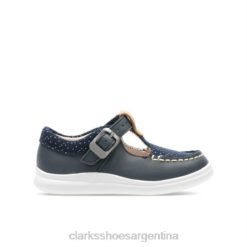 Clarks unisexo cresta rosa inf f fit clarks cuero azul marino BPDZ204727 cuero azul marino