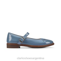 Clarks unisexo draw play inf f fit clarks de cuero azul medio BPDZ204718 cuero azul medio