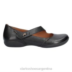 Clarks unisexo felicia ciruela clarks cuero negro BPDZ204069 cuero negro